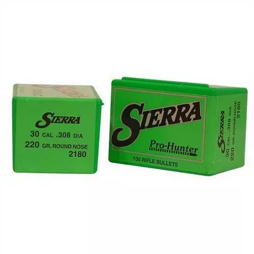 Sierra 30 Caliber 220 Grains RN (Per 100) 2180