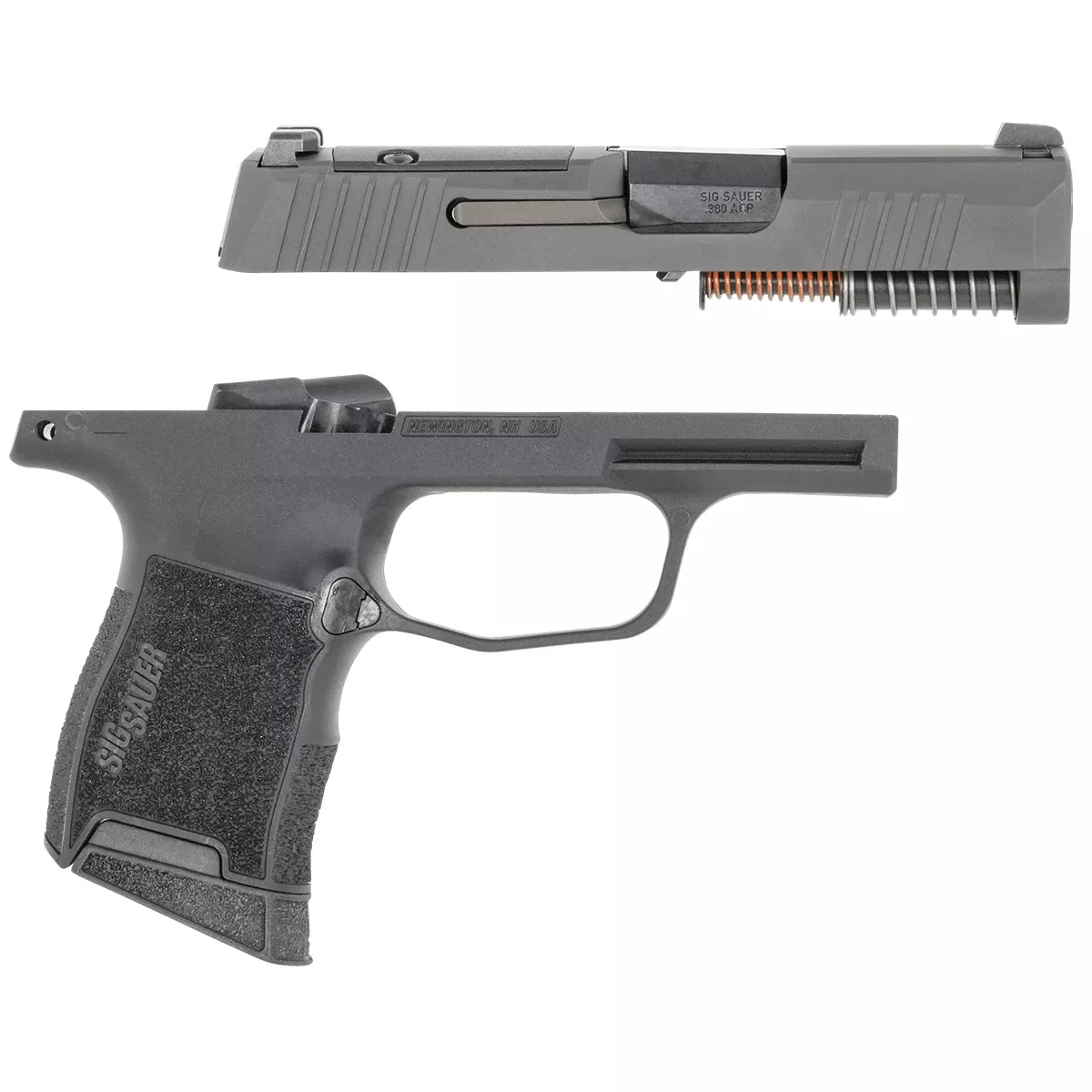 Sig Sauer 8900719 P365 Caliber Exchange Kit 380 ACP 3.10" 10+1 Black Nitride Slide Black Polymer Frame SigLite Night Sights for All Sig P365 Models