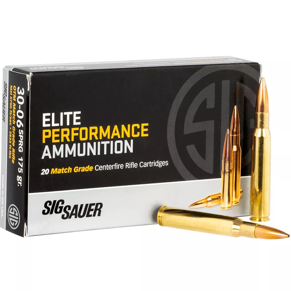 Sig Sauer Elite Match Grade30-06 Springfield 175 gr Rifle Ammo