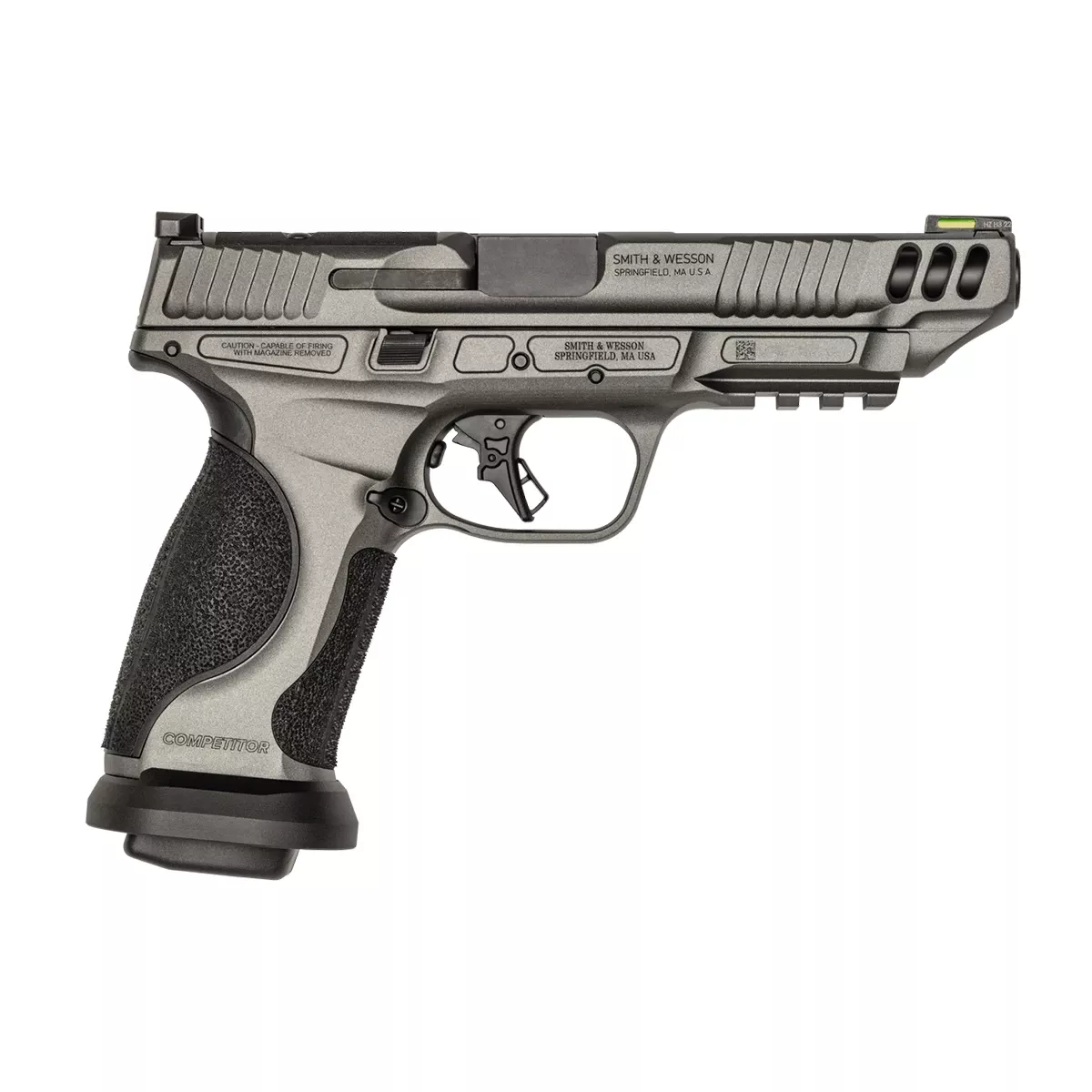 Smith & Wesson 13198 M&P Performance Center M2.0 Competitor9mm Luger Tungsten Gray Cerakote Optic Ready Pistol 10+1
