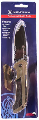 Smith & Wesson by BTI Tools Boot Knife with 2 3./4" Blade, Flat Dark Earth Rubberized Handle
