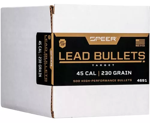 Speer 4691 Plinker Handgun Lead Bullets, 452-230-Gr Lead RN Bulk