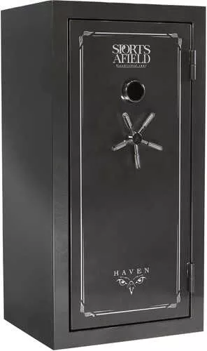 Sports Afield Haven Electronic Safe Dark Gray Steel 36 Long Guns 75 Min @ 1400 Degree Fire Rating