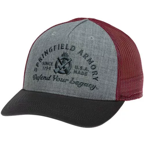 Springfield Armory GEP2381 Defend Your Legacy Brewery Hat Gray/Graphite/Maroon Adjustable Snapback OSFA Structured