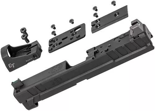 Springfield Xd Slide Assembly With Crimson Trace Ct1500 Red Dot Fits 4" 9mm Anodized Finish Black Xd4903