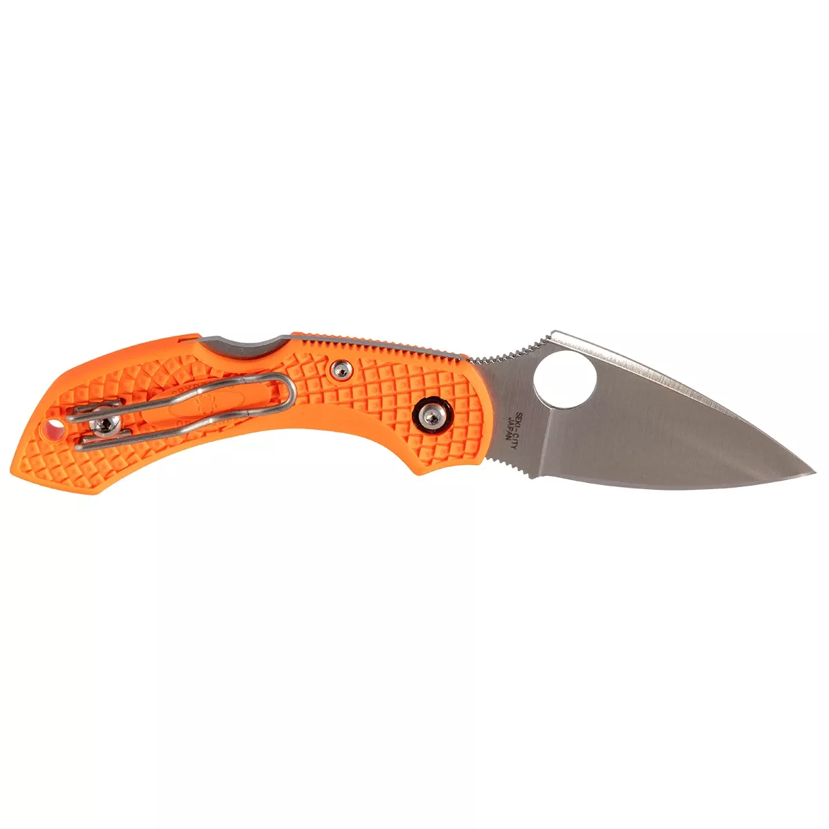 Spyderco C28POR2 Dragonfly 2 Lightweight 2.30" Folding Drop Point Plain VG-10 Stainless Steel Blade/FRN Orange Handle