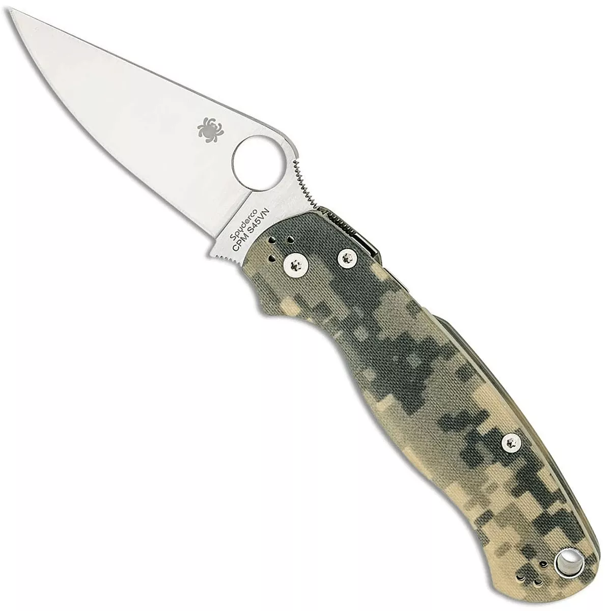 Spyderco C81GPCMO2 Para Military 2 3.45" Folding Drop Point Blade Knife