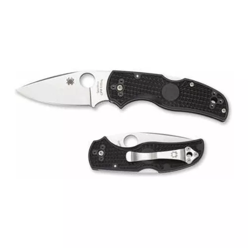 Spyderco Native5 Lightweight Black Plain Edge Folding Knife Md: C41PBK5