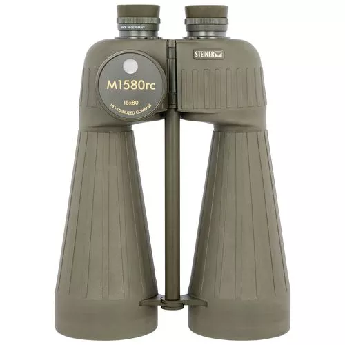 Steiner 2693 M1580 Reticle & Compass 15x80mm Range Finding Reticle Reticle Floating Prism Green Rubber Armor