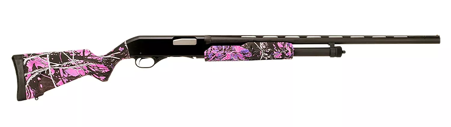 Stevens 320 Field Youth 20 Gauge 3" 26" VR 5+1 Pump Shotgun - Muddy Girl Camo
