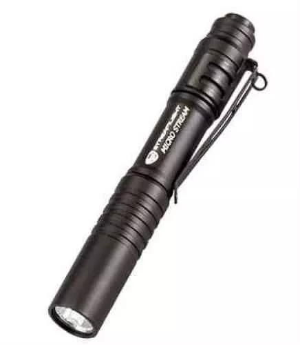 Streamlight Microstream Flashlight White LED 45 Lumens 1x AAA Battery Black 66318