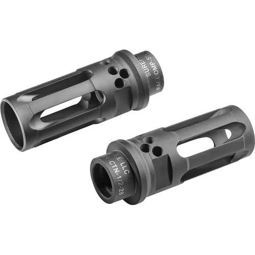 Surefire WARCOMP-556-CTN-1-2-28 Warcomp5.56x45mm NATO with Closed Tine 1/2"-28 tpi Black Stainless Steel