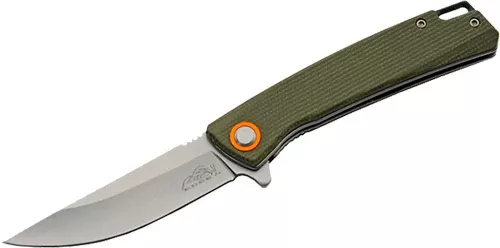 SZCO Sawmill RUC 4" Green Micarta Folding Knife D2 Steel Blade