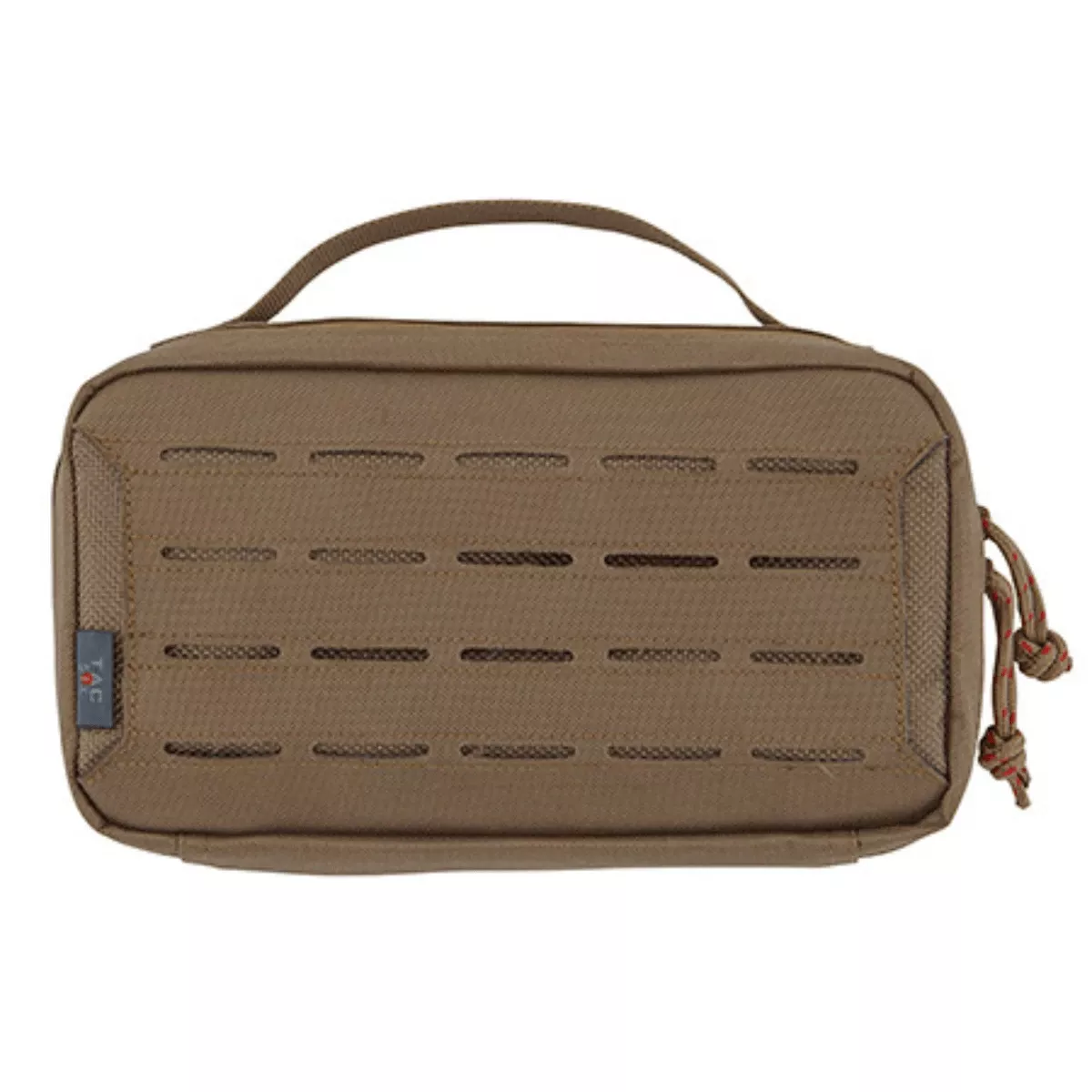 Tac Six 10812 Detachment Tactical Accessory Pouch made of Coyote 600D Polyester with Removable Back Panel, MOLLE System, Storage Pockets & Carry Handle 9" L x 5" H x 3" D Interior Dimensions