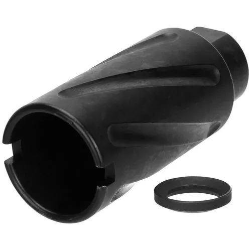 TacFire MZ10073B Spiral Fluted308 Win Muzzle Brake 5/8"-24 tpi Black Oxide Steel