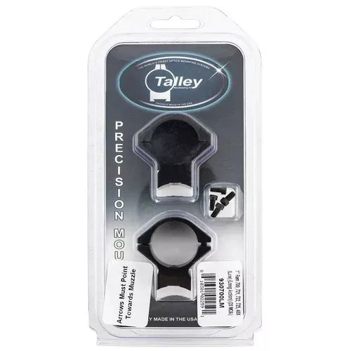 Talley 930700LM Scope Ring SetRem 700 Low 1" Black Aluminum