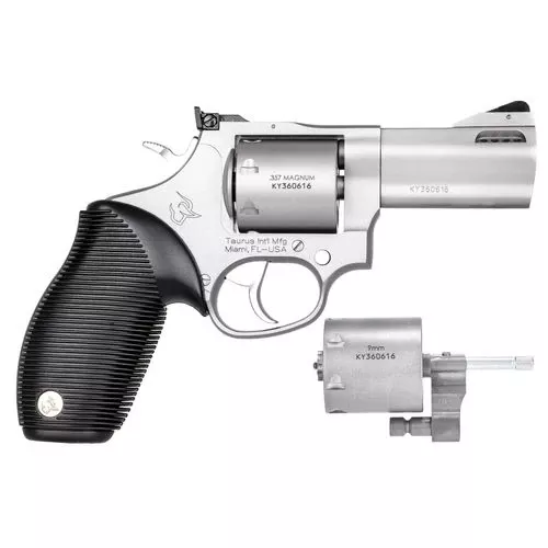 Taurus 2692039 69238 Special,357 Mag,9mm 7 Round 3" Matte Stainless Steel, Black Ribber Grip