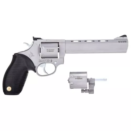 Taurus 2692069 69238 Spl +P,9mm Luger,357 Mag 7rd 6.50" Matte Stainless Steel Black Ribber Grip