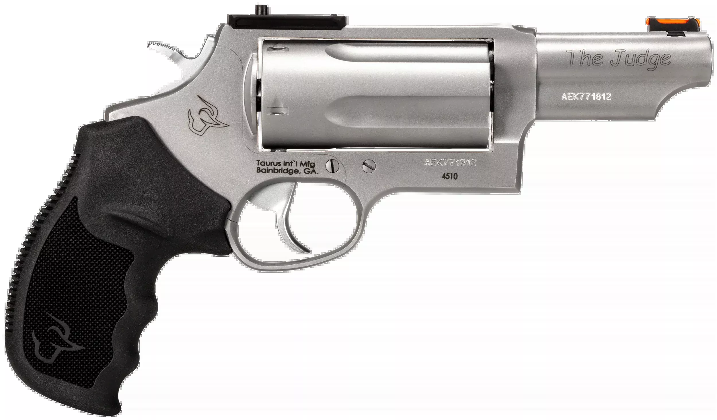 Taurus Judge T.O.R.O Magnum 45 Colt (Long Colt)/410 Bore 3" 5-Shot DA/SA Compact Frame Revolver - Matte Stainless