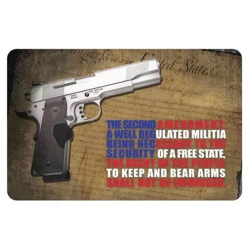 TekMat TEKR172AMEND Original Cleaning Mat Right to Bear Arms 2nd Amendment 11" x 17"