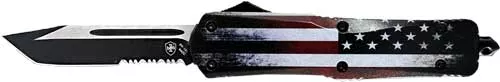 Templar Knife Large OTF Full US 3.5" Black Tanto Serrated Automatic Knife