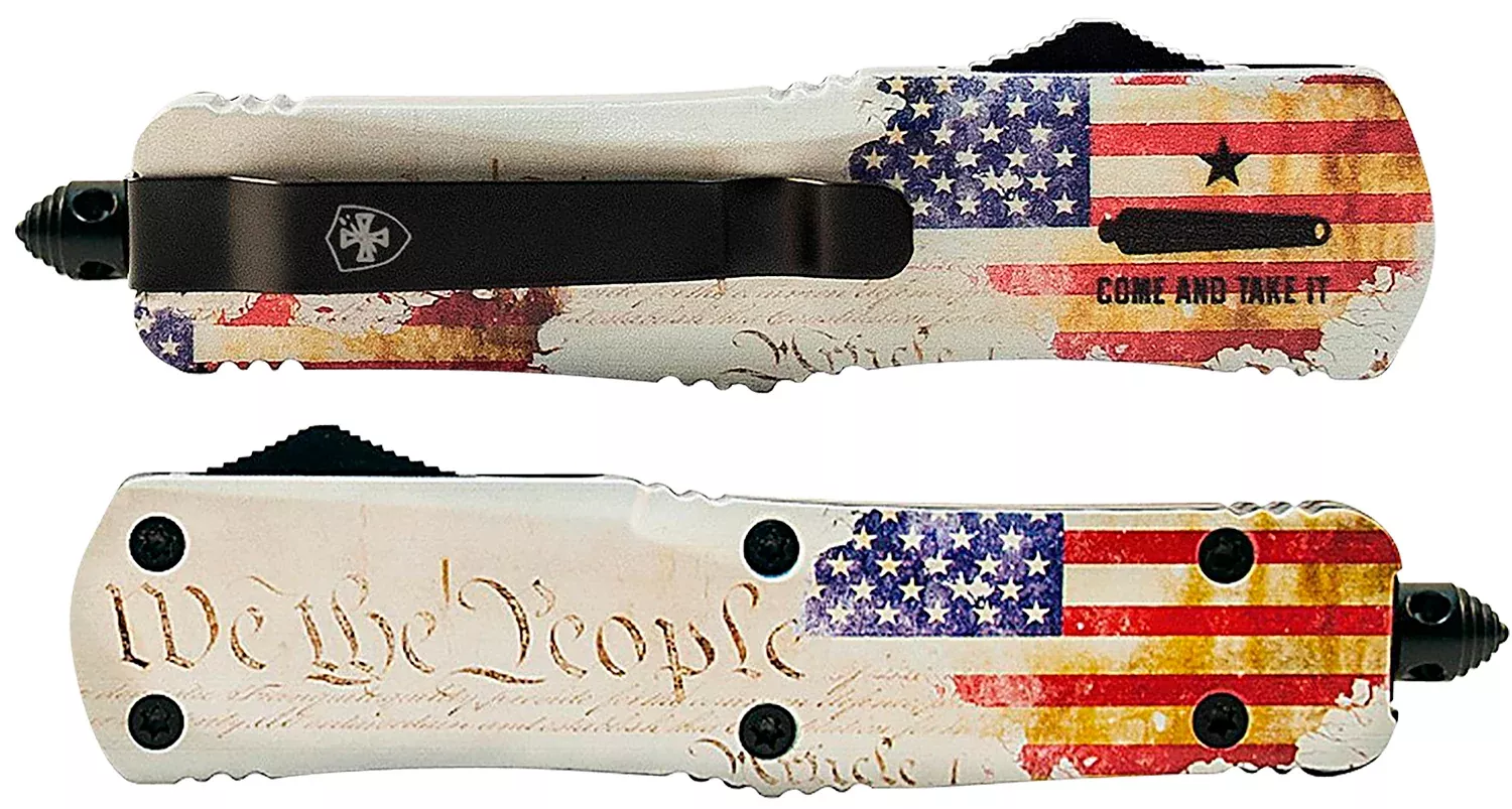 Templar Knife Small OTF We The People 2.75" Black Dagger