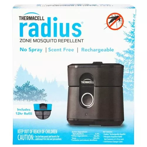 Thermacell LZ1W Radius Zone Rechargeable Repeller Black Effective 15 ft Effective Up to 12 hrs