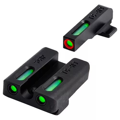 TruGlo TG-13SG4A TFX3-Dot Set Tritium/Fiber Optic Green with White Outline Front, Green Rear Optic Nitride Fortress Frame for Sig P365