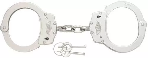 UZI Gear / CampCo Uzi Accessories UZIHCCS Law Enforcement Chain Link Handcuff Silver