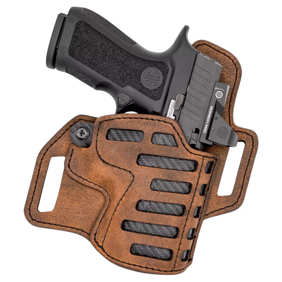 Versacarry C22142 Compound OWB Size 04 Brown Leather Belt Slide