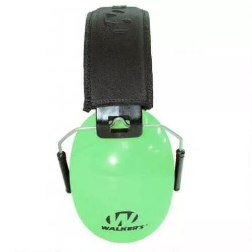 Walker's Dual Color Passive Adult Folding Earmuffs 26 dB Noise Reduction, HI-VIZ Green Md: GWPDCPMHV