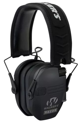 Walkers GWPRSEM Razor Slim Electronic Muff 23 dB Over the Head Black Polymer