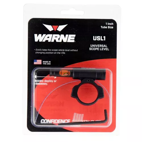 Warne USL1 Universal Scope Level1" Tube Diameter Aluminum Black