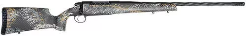 Weatherby 307 Alpine ST Full Size 280 AI 4+1 24" Graphite Black Cerakote Spiral Fluted Threaded Barrel, Steel Drilled & Tapped Receiver, Carbon Fiber w/Gray, Light Gray & Gold Sponge Accents Fixed Peak 44 Bastion Carbon Fiber Stock, RH