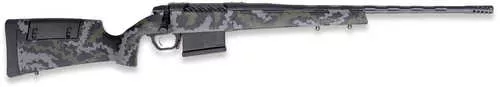 Weatherby 307 Range XP 2.0 25 Creedmoor 5+1 24" Graphite Black Cerakote Fluted Threaded Barrel & Drilled & Tapped Receiver, Black w/Gray & Green Sponge Accents Adj Cheek Piece & LOP Synthetic Stock, 2" Muzzle Brake