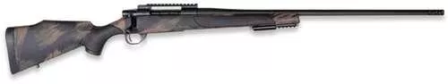 Weatherby Vanguard Black Hills 223 Rem 5+1 16" + 2" Matte Blued Heavy Threaded Barrel, Matte Blued Steel Receiver w/Picatinny Rail, Black w/Green & Tan Accents Peak 44 Monte Carlo Polymer Stock