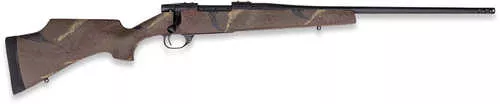 Weatherby Vanguard CTG 243 Win 5+1 20" Graphite Black Cerakote Threaded Barrel, Graphite Black Cerakote Steel Receiver Drilled & Tapped, Hand Painted Black, Rust & Stone Quarry Fixed Monte Carlo Polymer Stock