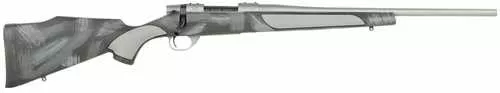Weatherby Vanguard Shadow 300 Win Mag 3+1 24" Carbon Gray Cerakote Threaded Barrel, Carbon Gray Cerakote Steel Drilled & Tapped Receiver, Black w/Gray & White Accents Monte Carlo Stock