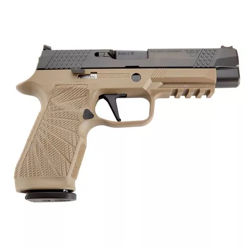 Wilson Combat SIGWCP320F9T P3209mm Luger 4.70" 17+1 Tan Black DLC Stainless Steel Tan Modular Polymer Grip