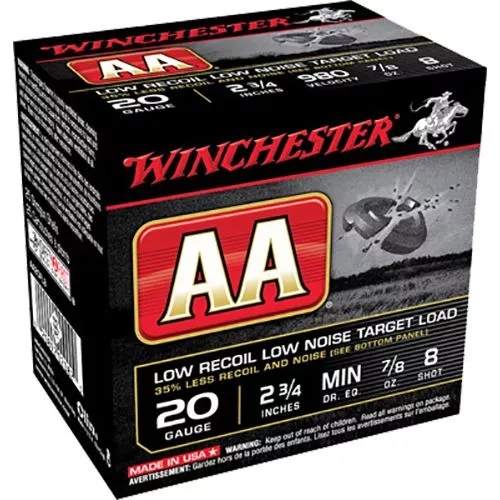 Winchester Ammo AA Low Recoil 20 Gauge 2.75" 7/8 oz 8 Shot - AA20FL8
