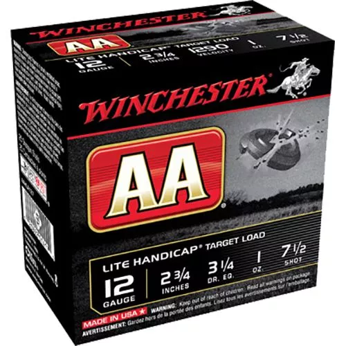 Winchester Ammo AAHLA127 AA Lite Handicap 12 Gauge 2.75" 1 oz 7.5 Shot 25 Bx
