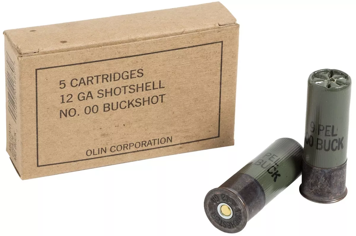Winchester Ammo Military Grade 12 Gauge 2.75" 9 Pellets 00 Buck Shot - Q1544