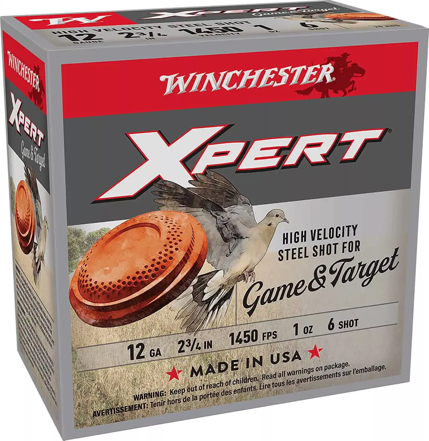 Winchester Ammo WE12GTHV6 Xpert High Velocity 12Gauge 2.75″ 1oz 6Shot 25 Per Box/10 Case