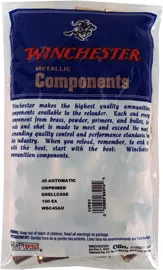 Winchester Unprimed Brass 45 Auto (Per 100) WSC45AU
