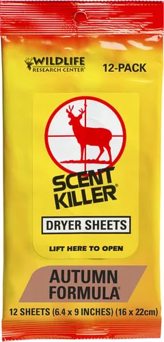 WR SCENT KILLER DRYER SHEETS AUTUMN 12PK