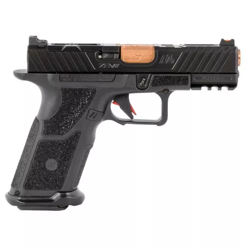 ZEV OZ9CXCPTBBRZ OZ9 Compact 9mm Luger 17+1 Black Black X Polymer Grip Bronze Barrel